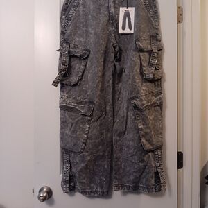 Angel Kiss Charcoal Cargo Pants